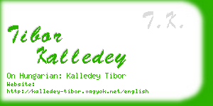 tibor kalledey business card